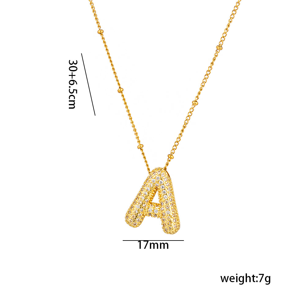 Bubble Initial necklace