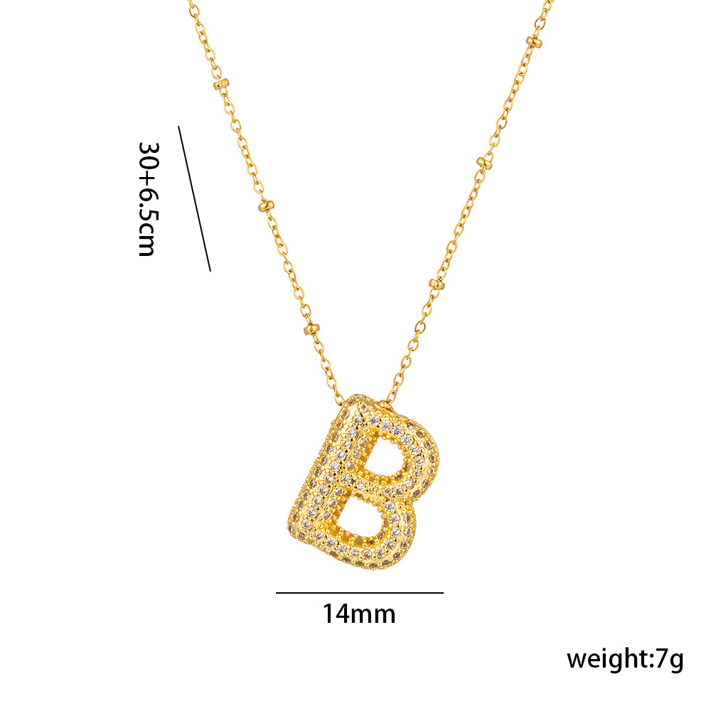 Bubble Initial necklace