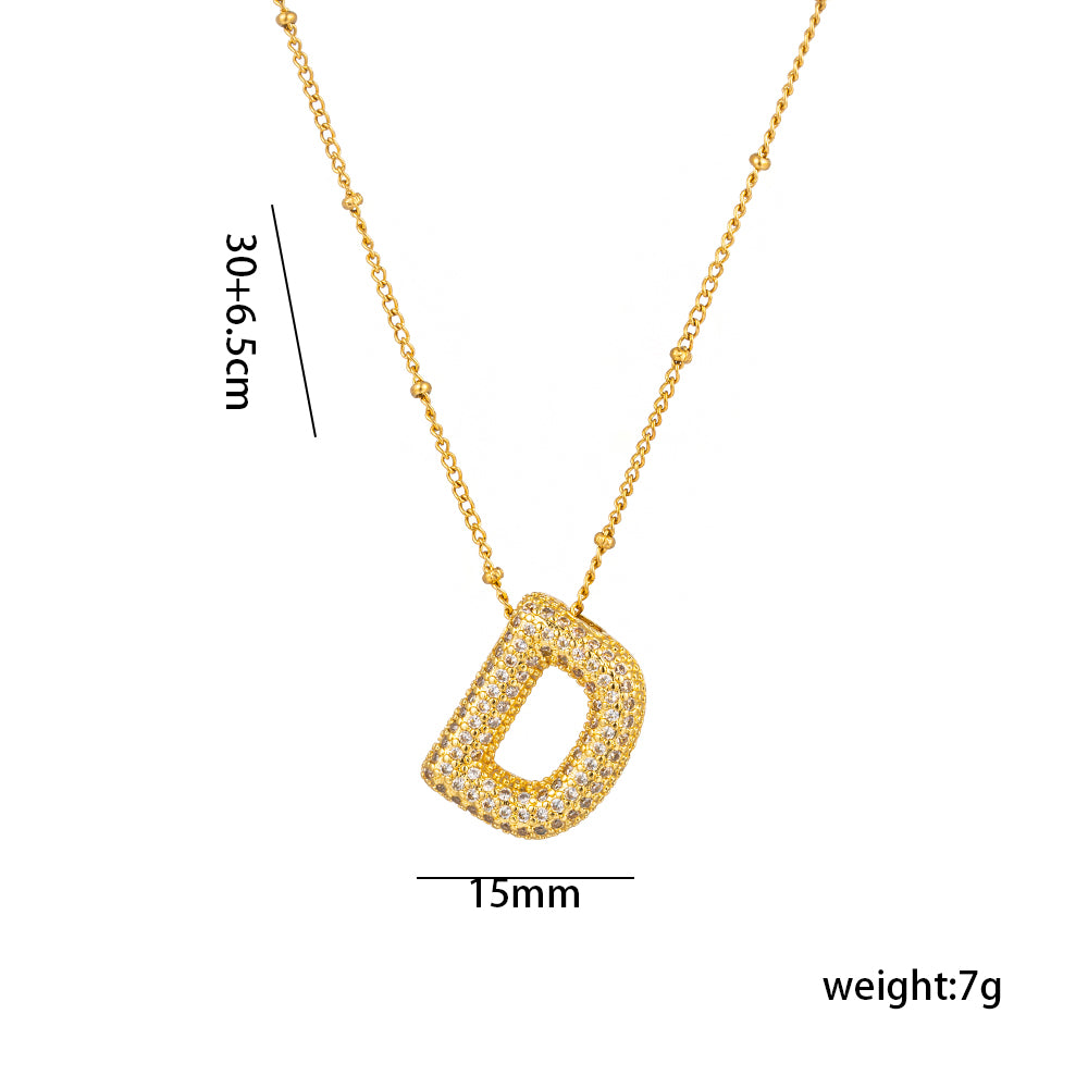Bubble Initial necklace