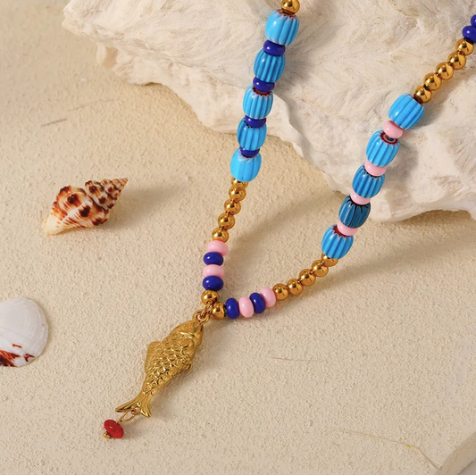 Beaded Fish Necklace